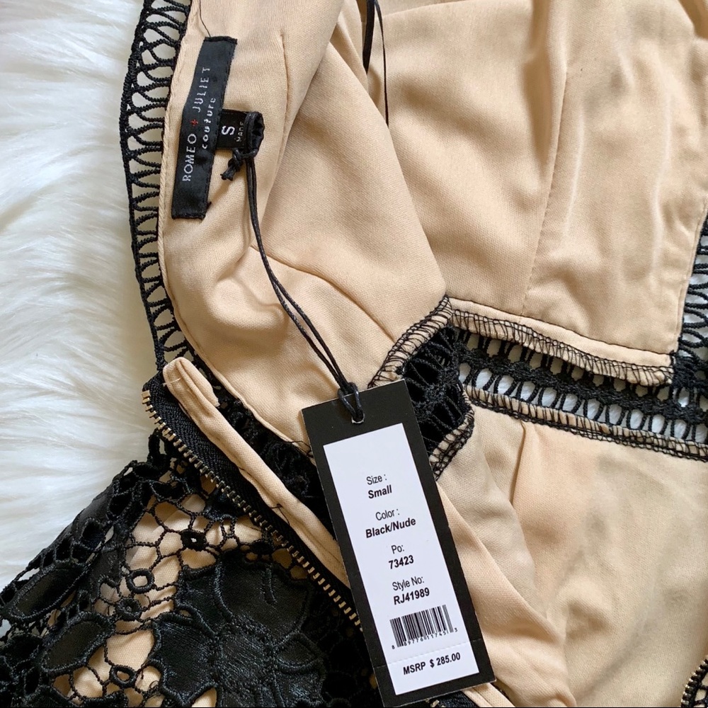 Romeo & Juliet Couture Faux Leather Crochet Dress - Picture 8 of 8